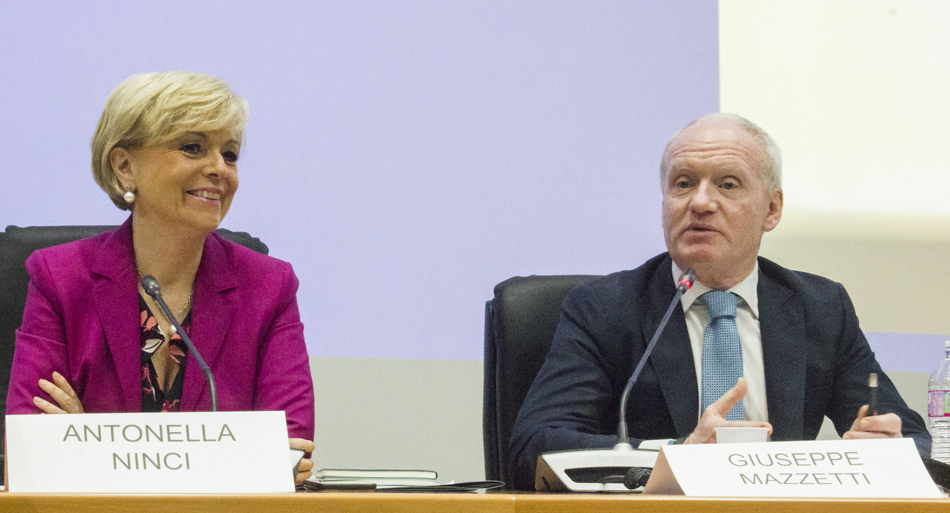 Antonella Ninci - Presidente del Cug Inail / Giuseppe Mazzetti - Direttore centrale risorse umane Inail