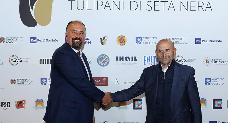 Diego Righini, Presidente del Festival, con il Presidente Inail Franco Bettoni