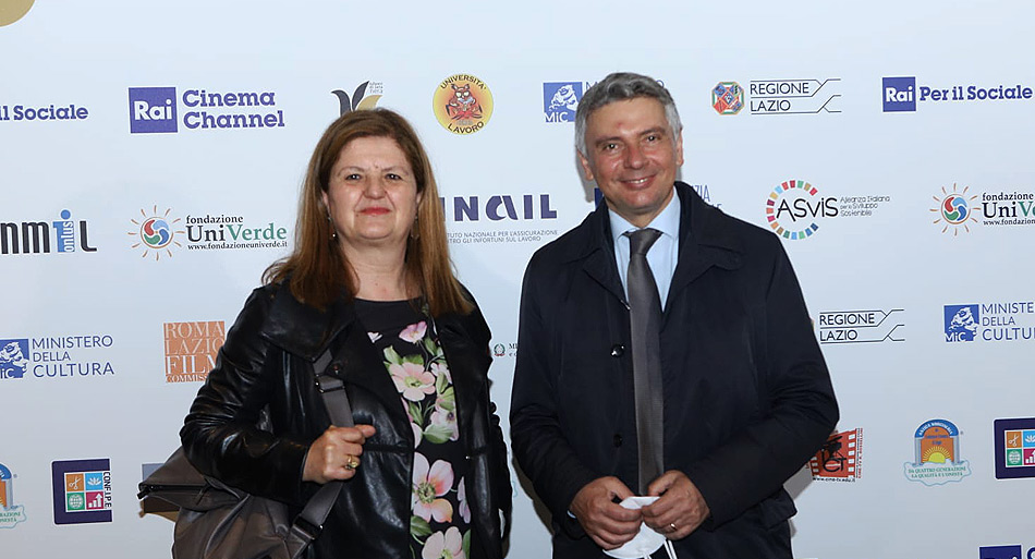 Elvira Goglia, vice direttore regionale Inail Lazio con Domenico Princigalli, direttore regionale Inail Lazio