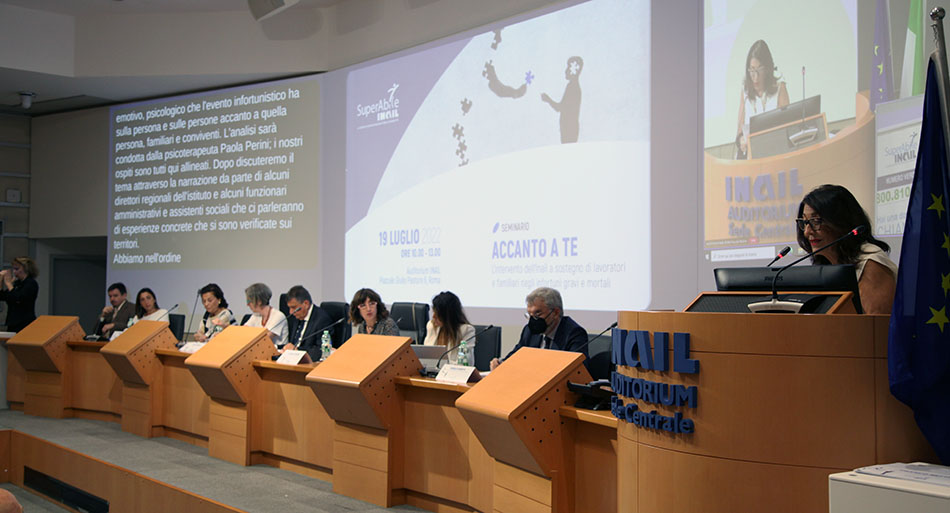 Seminario “ACCANTO A TE” - L’intervento dell’Inail a sostegno di lavoratori e familiari negli infortuni gravi e mortali