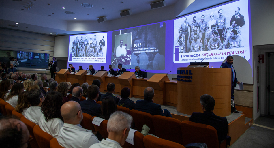 Cerimonia di intitolazione dell’Auditorium della sede centrale Inail al professor Antonio Maglio