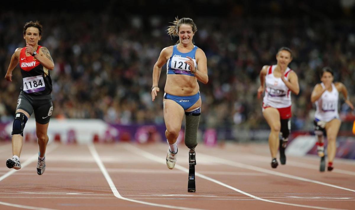 LaPresse05-09-2012 Londra, InghilterrasportParalimpiadi, oro e record del mondo per Martina Caironi nei 100 metri pianiItaly's Martina Caironi wins at Women's 100m T42 Final at the 2012 Paralympics in London, Wednesday, Sept. 5, 2012.
