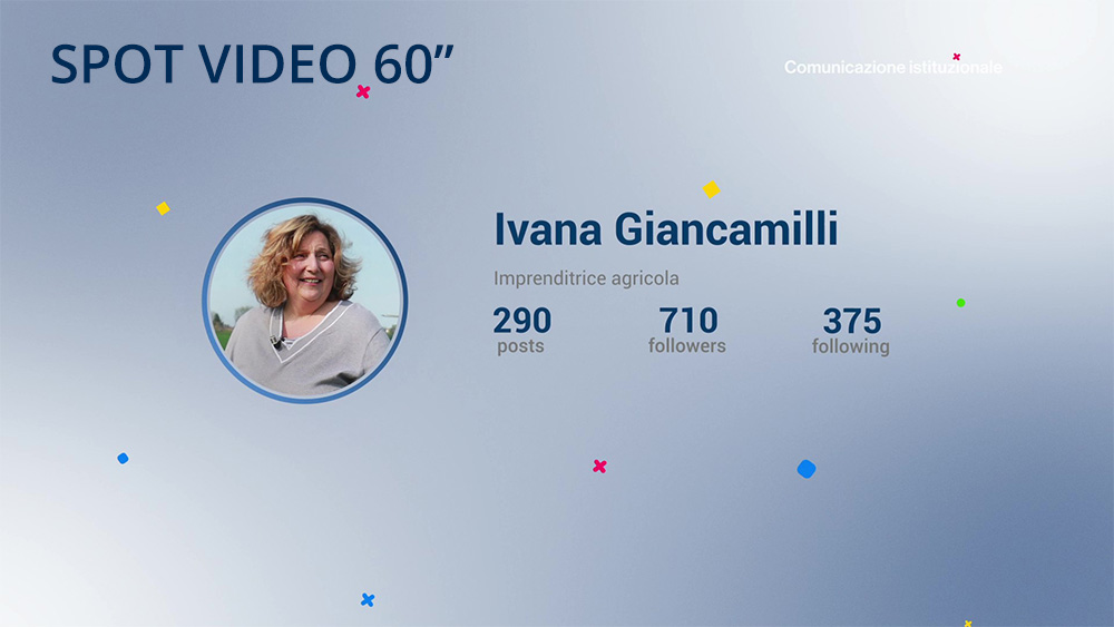 I TESTIMONIAL DELLA CAMPAGNA – IVANA GIANCAMILLI – SPOT VIDEO 60’’
