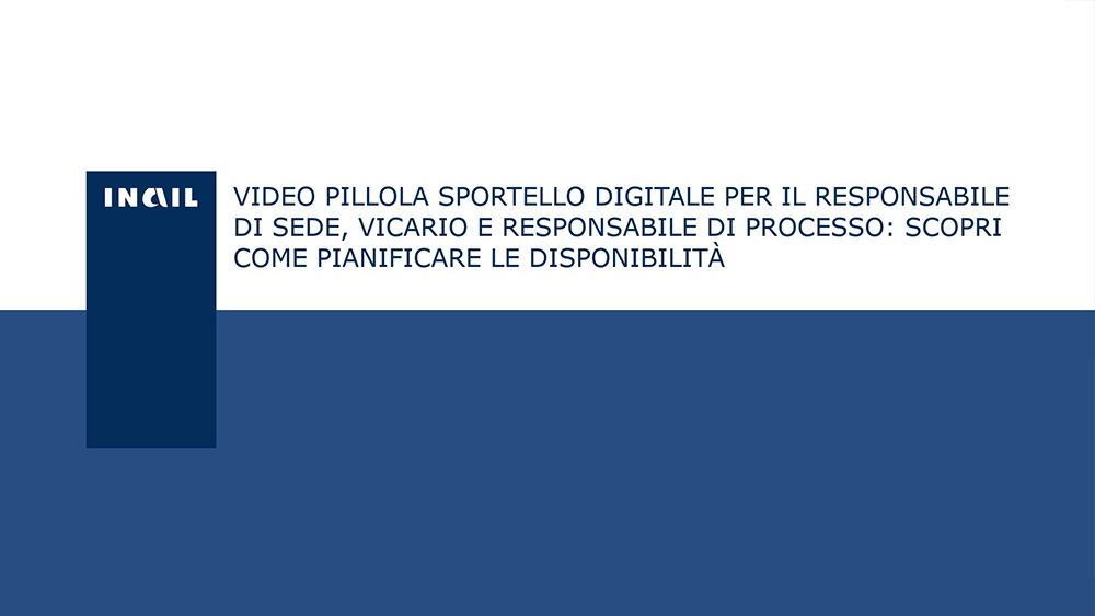 Pianificare le proprie disponibilità e quelle dei funzionari